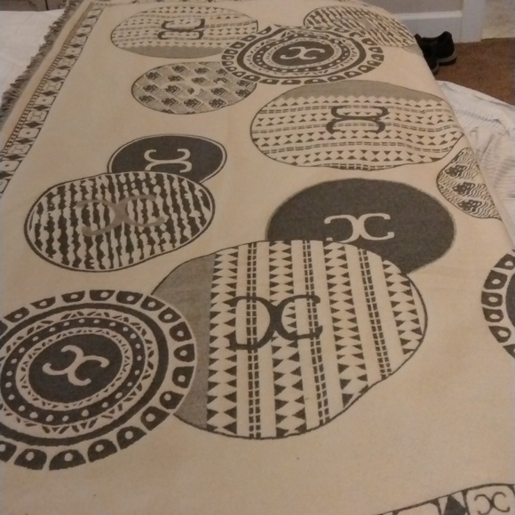 Throw Blanket w/fringe .55" soft gorgeous warm cozy. Happy holidays shawl - Picture 5 of 5